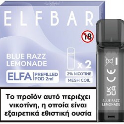 Elf Bar Elfa Blue Razz Lemonade Salt Disposable Pod Kit 2ml /20mg (2 ΤΕΜ.)