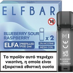 Elf Bar Elfa Blueberry Sour Raspberry Salt Disposable Pod Kit 2ml /20MG
