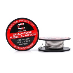 Quad Core Fused Clapton Wire By Coilology Ni80 4-28/40