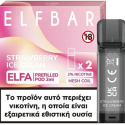 Elf Bar Elfa Strawberry Ice Cream Salt Disposable Pod Kit 2ml /20mg (2TEM.)