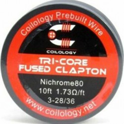 Coilology 10ft Spools/Reels [Ni80] Tri Core Fused Clapton (3-28/36*30) (1.73ohm/ft)
