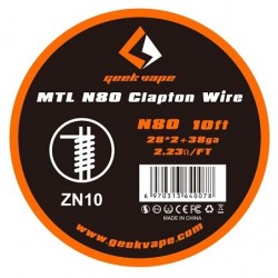 GEEK VAPE MTL N80 Clapton Wire 10ft 28GAx2 + 38GA