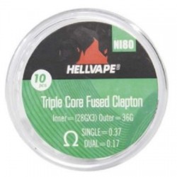 Hellvape NI80 Triple Core Fused Claptons Coils  (10pcs) 0.37Ω
