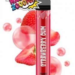Magnum 2000 Puff Strawberry Gum - Wpuff by Liquidéo 0MG/6ML - ΗΛΕΚΤΡΟΝΙΚΟΣ ΝΑΡΓΙΛΕΣ ΜΙΑΣ ΧΡΗΣΗΣ